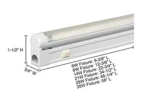 T5 14W 6400K Fluorescent Tube SlimLight with Fixture #SLG-14WT5 - Picture 1 of 4