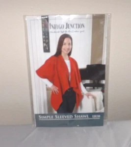 Indygo Junction Pattern Simple Sleeved Shawl 838 Sizes XS to 2XL Uncut - Picture 1 of 2