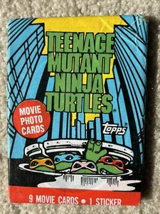1990 Topps Teenage Mutant Ninja Turtles Movie Cards Single Sealed Wax Pack - Picture 1 of 2