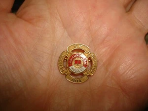 Vtg 10k Yellow Solid Gold Enamel School Of Nursing Indiana Lx Et Yerita Pin - Picture 1 of 6