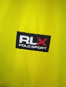 VINTAGE Polo Sport Ralph Lauren Vest Mens SzXXL RLX 90s Windbreaker YELLOW+BLK - Picture 1 of 13