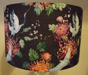 Lámpara Floral Pájaro Oriental, Vintage, Shabby Chic, Antigua Negra REGALO GRATUITO - Imagen 1 de 5