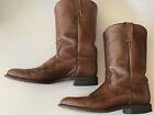 Justin Men's #3714 Brown Leather Classic Pull On Western Roper Boot Sz 7 1/2 EE