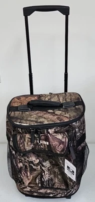 Mossy Oak Insulated Camo Rolling Cooler With Pull Handle Holds 30 Cans New - Image 1 of 4