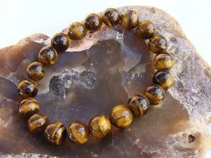 Tigerauge Armband Kugelarmband Ø 8 mm / 19 cm - Bild 1 von 2