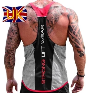 Men's Vest Gym Tank mens shirt Top Sleeveless Fit Bodybuilding training sport - Picture 1 of 23