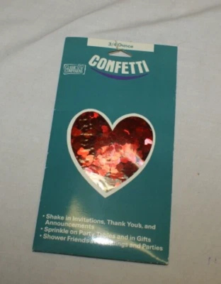 Confeti disperso de lámina de corazón rojo San Valentín boda novia ducha comprometida 3/4 OZ Foto 1 de 2