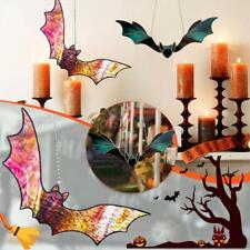 Halloween Bat Stained Glass Suncatcher Window Hanging Wall Decor Acrylic C3C2