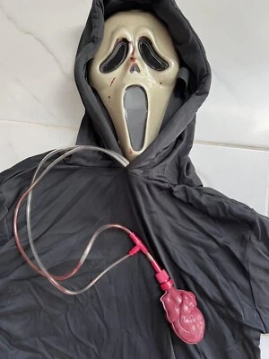 Halloween Unisex Teenagers Scary Black Costume With Bloody Face Mask Included - Image 1 of 4