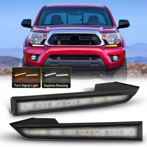 For Toyota Tacoma 2012-2015 LED DRL Side Marker Turn Signal Lamp Headlight Trim - Picture 1 of 9