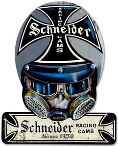 Schneider Racing Cams Drag Race Helm Blechschild ManCave Garage Karosserie Werkstatt SCH05 - Bild 1 von 1