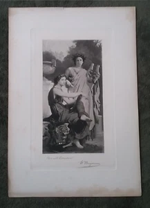 William Bouguereau Art and Literature Original Print 1882 Litograph - Picture 1 of 4