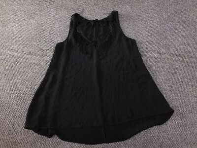 Express Womens Blouse Extra Small black tank spaghetti strap top sleeveless - Image 1 of 4