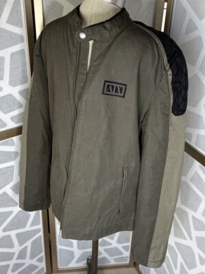 Armani Exchange army Green Biker Moto Bomber Jacket Men M - Image 1 of 4