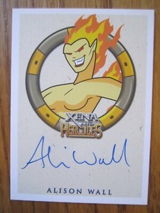 Xena & Hercules Autograph card hand signed by ALISON WALL the voice of Mnemosyne