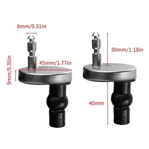 2Pcs Universal WC Sitz Scharnier Befestigungsset 45mm Klo Toilettendeckel Ersatz - Bild 1 von 6