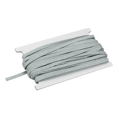 Cinta de encuadernación sesgada de doble pliegue, cinta de sarga de 1/4 pulgada x 15 yardas, tono plateado Foto 1 de 4