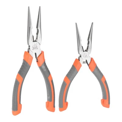 Long Nose Pliers Set 8"/6" Needle Nose Pliers with Wire Cutters Comfort Grip - Image 1 of 4