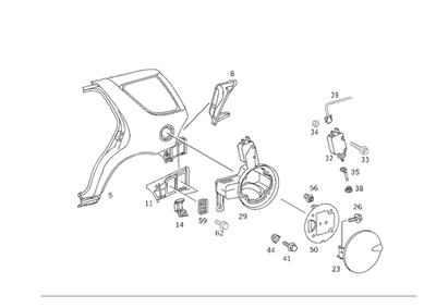 Original Mercedes-Benz hueco 163-630-05-67 Foto 1 de 2