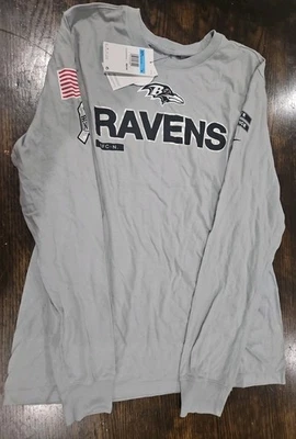 Nike NFL Team Apparel Salute To Service Baltimore Ravens Long Sleeve Tee NWT Med - Image 1 of 4