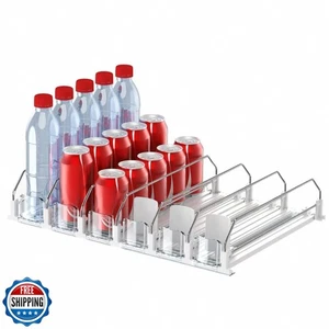 IBORING Drink Organizer for Fridge,Self Pushing Fridge Drink Organizer,Automa - Picture 1 of 5