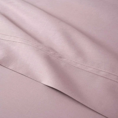 NUEVO CON ETIQUETAS Juego de 3 fundas planas Yves Delorme King Triunfo Lila Rosa Orgánico Foto 1 de 4