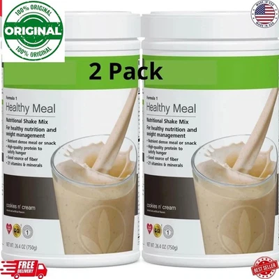 2X Fórmula 1 Comida Saludable Nutricional Batido Mezcla Galletas Crema 750 g - De EE. UU. Foto 1 de 2