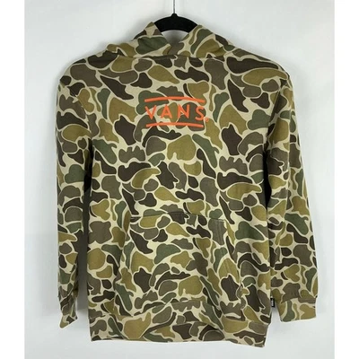 Sudadera con Capucha Vans Pato Camuflada Pullover Naranja Logo Talla M Para Hombre Foto 1 de 4