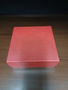 CARTIER Red Outer Empty Gift Box Cardboard belt Square Booklet,Authenticity Card - Picture 1 of 6