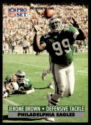 1991 Pro Set Jerome Brown Philadelphia Eagles #614 - Image 1 of 2