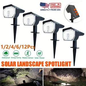 3 Mode 76 LED Solar Spotlights Landscape Lights Outdoor Wall Garden Pathway Lamp - Picture 1 of 21
