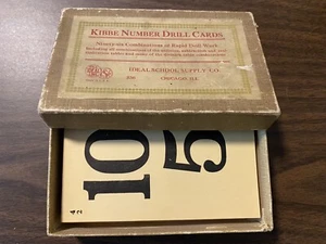 Kibbe Number Drill Cards from Ideal School Supply Co., 1920's - Picture 1 of 8