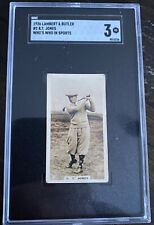 1926 Lambert & Butler #2 R.T. BOBBY JONES Rookie Card SGC 3 Who’s Who in Sports