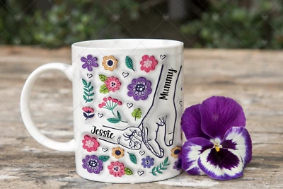 LITTLEPOSITIVETHINGS FREE POST MUM AND DAUGHTER SON CHILDREN KIDS MOTHERS DAY MUG CUP, MUMMY MOM GIFT