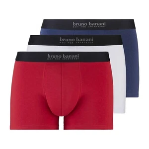 Pack de 3 calzoncillos boxer Bruno Banani negro rojo azul blanco gris talla M - 3XL NUEVOS EMBALAJE ORIGINAL - Imagen 1 de 11