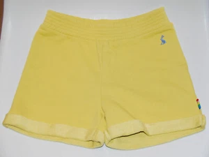 NWT Joules Girls Pale Lemon Yellow Kittiwake Cuffed Knit Sweatshorts sz 7 - Picture 1 of 8