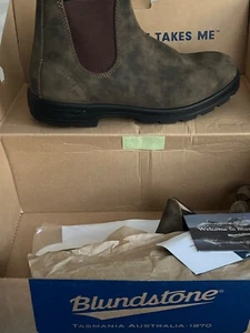 Blundstone 585 Classics Chelsea Boots - Rustic Brown Size 7.5 - Picture 1 of 5