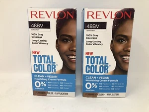 (2 Pack) Revlon Total Color: 48BV Burgundy, Vegan, 100% Gray Coverage - Picture 1 of 5