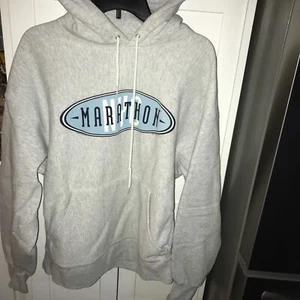 NEW YORK CITY MARATHON Hoodie Sweatshirt XL VINTAGE 1996 Grey RUNNING LEE SPORT - Picture 1 of 5