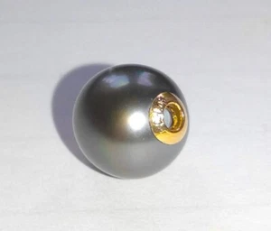 Anhänger / Charm Tahitizuchtperle 750 Gelbgold - Bild 1 von 5