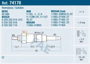 FAE Glow Plug 74176 - Picture 1 of 3
