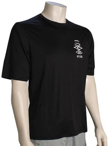 Rip Curl Icons Surflite SS Surf Shirt - Black - New - Picture 1 of 1