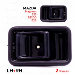 Fits Mazda Magnum 323 B2000 B2600 626 1985 '98 Pair Black Inner Door Handle Pair - Picture 1 of 9