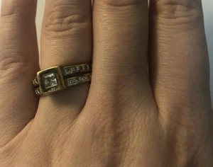 Pierre Lang Ring Gr. 60 Zirkonia vergoldet PL Modeschmuck - Picture 1 of 4