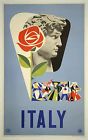 Italy Romans Vintage old Travel Poster Print art canvas large