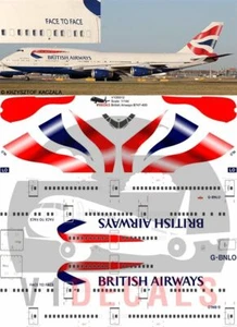 V1 Decals Boeing 747-400 British Airways Face To Face for 1/144 Revell Kit  - Picture 1 of 9