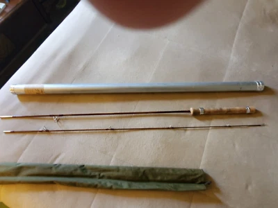 Varilla giratoria de bambú "especial" impregnada Orvis de 6'6" de colección con tubo y calcetín Foto 1 de 4