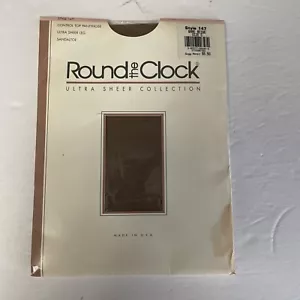 Sandalo Round The Clock Ultra Trasparente Collant Controllo Top Taglia C Beige Nudo - Foto 1 di 6