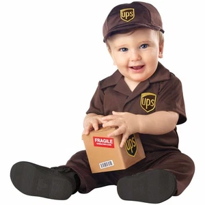 UPS Courier Delivery Driver Occupation Baby Infant Toddler Boys Costume - Picture 1 of 3