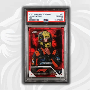 PSA10 - /5 Lando Norris #26 - Sapphire Red - 2023 Topps Chrome F1 - Picture 1 of 5